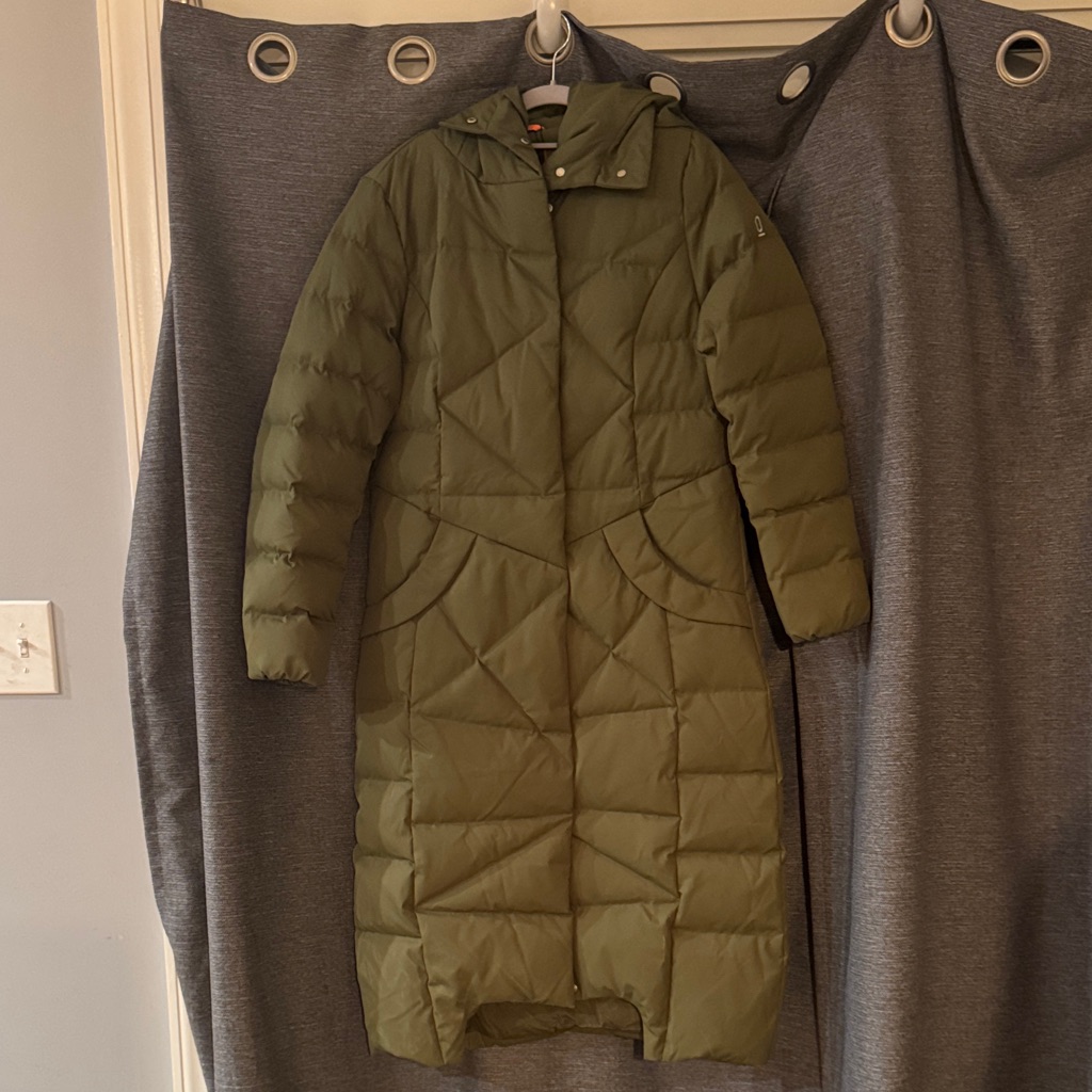Olay Dark Green Puffer Coat